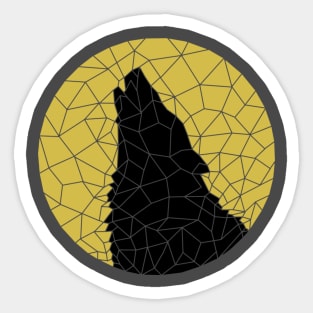 Wolf Moon Geo Sticker